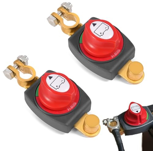 Batteriehauptschalter, Autobatterie Trennschalter, Trennschalter Wasserdicht, Batterieschalter Auto 12V-48V für Auto Motorrad Marine Boat Caravan Yacht Bus Boot Reisen