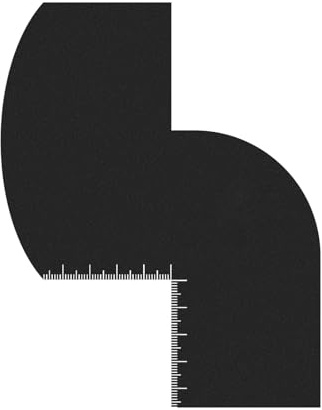 Karte zur Verbesserung der Bartlinie und Haarlinien, mit gebogenen und geraden Linien, wiederverwendbare Schablone für präzises Styling
