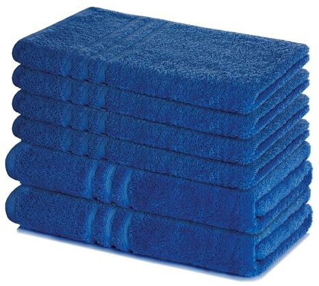 Lavea® 6-teiliges Handtuch Set Elena, Royalblau