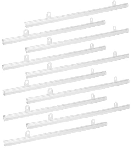 BATHVEVE Supporto Per Poster in Pvc 40cm Resistente Per Centri Commerciali e Supermercati, Barra Porta Poster Fissaggio Semplice e Stabilità Affidabile, Set Da 10 Pezzi Per Esposizione Pubblicitaria