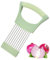 TPZORJX Forchetta Affettare per Cipolle,Porta Fette di Cipolla in Acciaio Inox,Multifunzionale Fette Di Strumenti con Copertura Protettiva per Tagliare Carne,Verdura,Frutta(Verde)