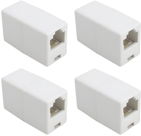 VGOL 4 accoppiatori RJ11 6P4C da femmina a femmina, adattatori per telefono fisso, fax, modem ADSL