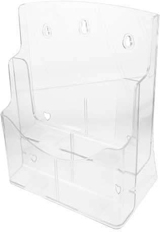 Angoily dokumentieren Zeitschriftenhalter für Regale Regalorganisator übersichtlicher Literaturständer hängend Magazinhalter Zeitschriftensammler klar Zeitungsständer Acryl Transparent
