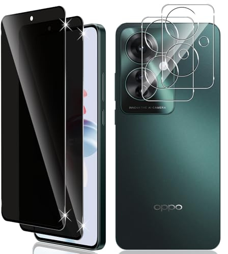 Vanrain Pellicola Privacy per OPPO Reno 11 F 5G, 2+2 Pezzi Anti Spy Vetro Temperato e Fotocamera Protettiva, Schermo Protezion Durezza 9H Anti Graffio Niente bolle