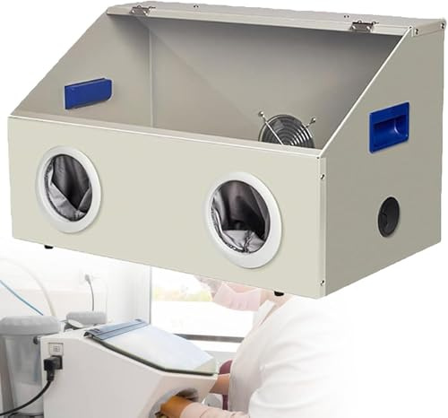 Professional Sandblaster Dust Collector with LED Light and Powerful Fan, Ideal for Dental Polishing, Grinding, and Engraving Tasks