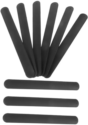 Sosoport Bracciale Slap in Silicone Nero 12 Pezzi per DIY Personalizzabile