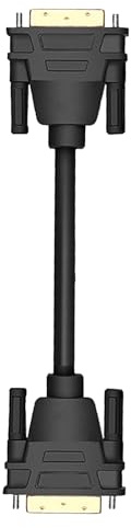 Jectse DVI Male à un Câble Mâle TRANSMISSION Haute Définition 24 + 1 Pin Connecteur plaqué or pour les Jeux et le Streaming Vidéo (5m)