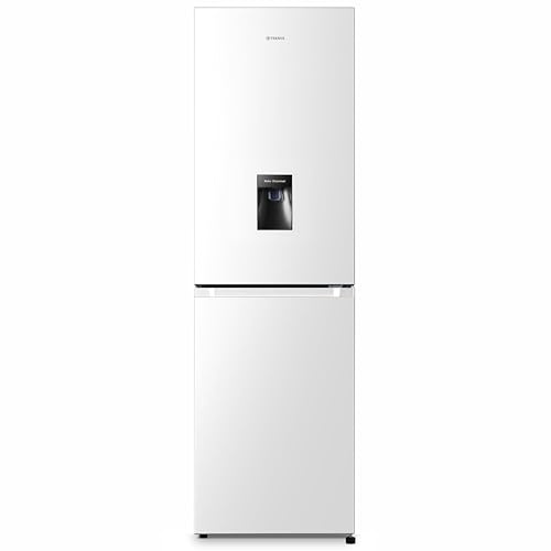 Teknix FFH1825WW/E 55cm Freestanding 50/50 Fridge Freezer - 256 Litre Capacity - Total No Frost - Non-plumbed Water Dispenser - White, H182.5 x W55 x D56.2 (cm)