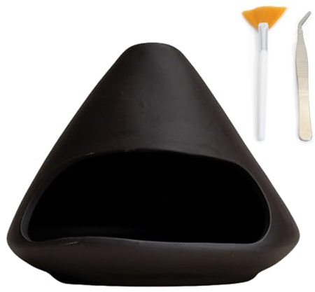 Palo Santo Holder, Premium Incense Burner for Palo Santo Sticks - Heat-Resistant Ceramic Home Fragrance Accessory for Living Room, Bedroom & Meditation Space，Accompanied By Brush And Tweezers