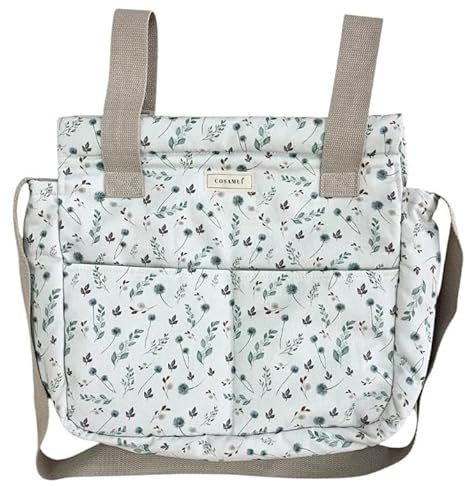 Cosamui Bolso para Carro de bebé de Paseo - Universal - Gran Capacidad - Bolsillos Exterior e Interiores (Diente de León)