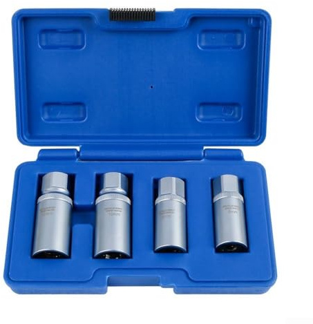 Bruchbolzenausdreher-Set, 4-teilig, 1/2 Zoll, Chrom-Vanadium-Stahl mit rostfreier Oberfläche für schnelles Entfernen von Bolzen und Schrauben in der Kfz-Reparatur