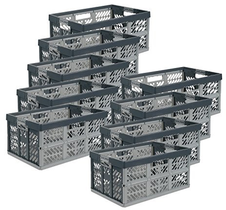 keeeper 9 x Profi-Klappbox ”Ben” (45 Liter/PP/grau-anthrazit)