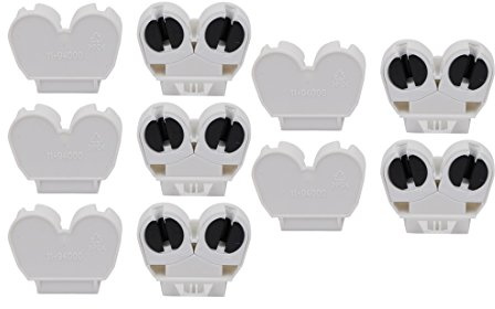 sourcing map 10pcs Douille Lampe AC 500V 2A G5-F288W T5 double douille G5 base porte-lampe fluorescente