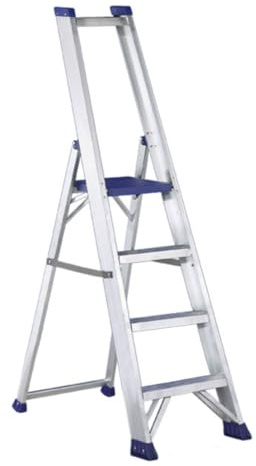 Svelt Escalera de Aluminio Ultra Resistente con Amplia Plataforma y pies Antideslizantes