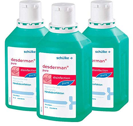 3x 500 ml Schülke Desderman Händedesinfektionsmittel Desinfektionsmittel, farbstoff-/parfümfrei