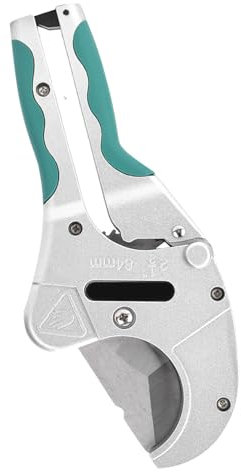 Cortatubos de Tubo Cortador de Tubo de Plástico Con Trinquete Tijeras de Corte de Manguera de Trinquete de 2-1/2in 64 Mm Herramienta de Corte de Alambre de Alta Resistencia para Cortar Tubos de PVC