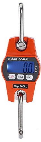 Mini display LCD digitale portatile Bilancia a sospensione Bilancia elettrica pesca Bilancia a gancio con manico ergonomico per Azienda agricola Affari Industria caccia 300 kg / 600 libbre Arancione