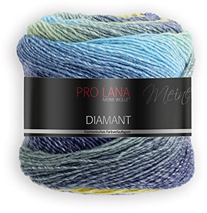 Pro Lana/theofeel Lana Diamant Farbe 90, Wolle mit Farbverlauf, 1 Knäuel = 1 Schal, 150g, 525m, 278487