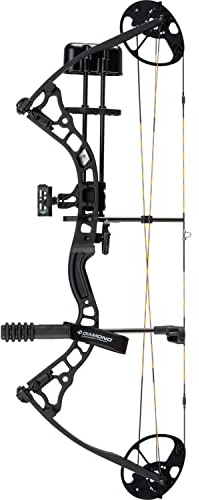 DIAMOND ARCHERY Infinite 305 Adjustable Fully Accessorized Hunting Compound Bow - 7-70 LBS Draw Weight, 19-31 Draw Length, 305 FPS, Right Hand, Black