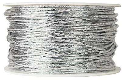 Papier Draht in div Längen und Farben Draht zum basteln Paper Papierdraht zum basteln Basteldraht Schnur Reißfest Bindedraht Basteldraht ummantelt Paper Cord Juteschnur Floristik (Spule, Silber)