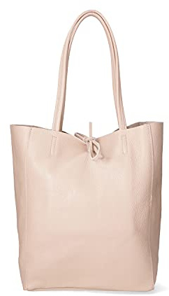 Chicca Borse Borsa a Mano Shopper da donna in pelle made in Italy - 40x36x11 cm