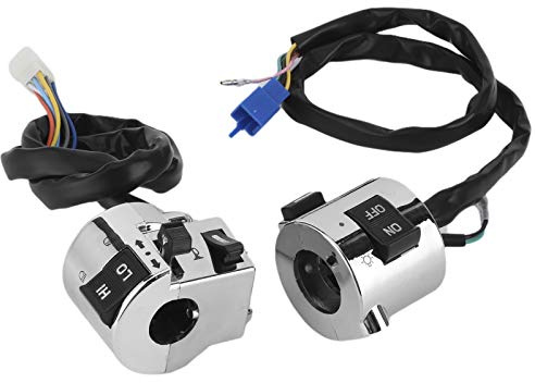 Lenkerschalter,Paar Motorrad Lenkerschalter Steuerknopf für Blinker Scheinwerfer Hupe 25mm Universal