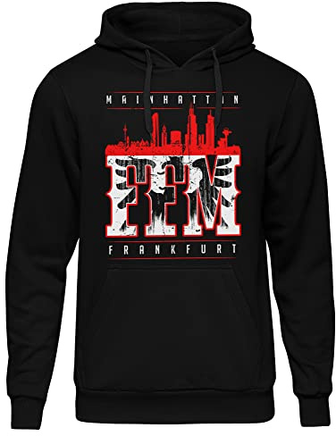 Uglyshirt89 Mainhatten Kapuzenpullover | Frankfurt FFM Hoodie - Skyline Pullover Hessen - Geschenk für Stadt Fans
