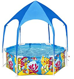 Bestway 5618T-5 Piscina Fuori Terra Splash-In-Shade con parasole UV Careful da 183x51 cm