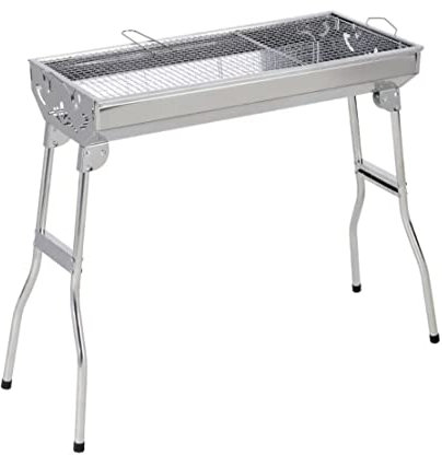 Habrur Holzkohlegrill Holzkohle Grill Klappgrill Holzkohlegrill Edelstahl Tragbarer Leichter Grillgrill BBQ Grill Für Outdoor Picknickgrill Grill Holzkohle (Color : A)