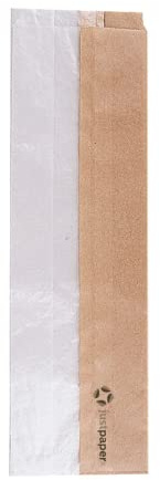 250 Stück - Sandwich-Taschen mit Fenster Eco 'Corner Window' 40 G/M2 9+5,5 x 30 cm Natural Kraft
