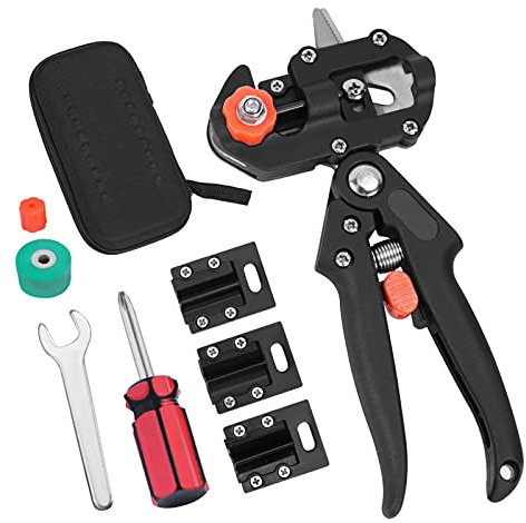 ATAAY Set di pinze da innesto per tagliaunghie da Giardino, taglierina Professionale per Rami, secateur, Attrezzi per potatura da Giardino, per Alberi da frutto, con 3 Tipi di Lame