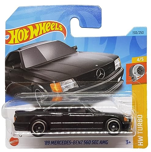 Hot Wheels - ´89 Mercedes-Benz 560 SEC AMG - HW Turbo 4/5 - HKG45 - Short Card - schwarz - Mattel 2023