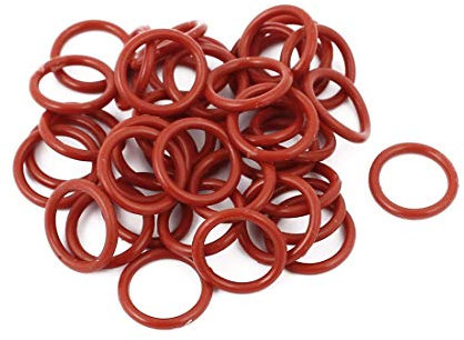 XYZOOM 40 Stück Rot 12 mm x 1,5 mm Silikongummidichtung O-Ring Dichtungsring Hitzebeständig Heat(68607 49452 61fd1 f4300 b3b72 dcae6