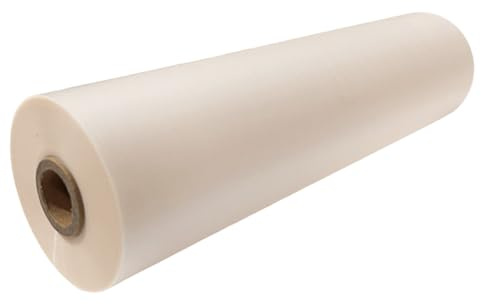 INTBUYING 12.5 in x 656 ft Matte Thermal Laminating Film BOPP Laminating Film Hot Roll Laminating Film, 1 Poly-in Core, 1 mil (28 mic) Thickness, Laminating Sheet Roll for Paper and Photo Laminating