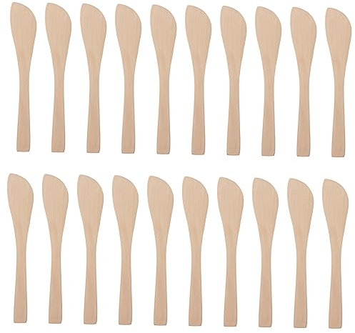 MAGICLULU 20St japanische butter Marmeladenmesser Holzwerkzeuge Holzlöffel kochen Marmeladenverteiler Knödelfülllöffel Ravioli Applikator Raj Buttermesser Käse Hölzern