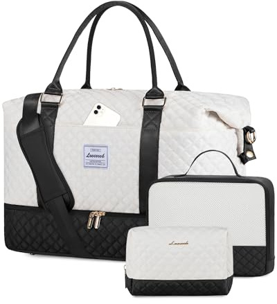 LOVEVOOK Sporttasche Damen Reisetasche Groß Handgepäck Tasche für Flugzeug Weekender Travel Duffle Cabin Bag Women Carry On Luggage Set Mommy Wickeltasche Strandtasche Badetasche XXL Familie