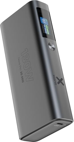 Xtorm Nova Powerbank 20000mAh, Ultra Slim Light Externer Akku, 130W USB-C Schnellladegerät Powerbank für Laptop, iPhone, Samsung Galaxy und Meer, Quick-Charge, 2 USB-C Ports