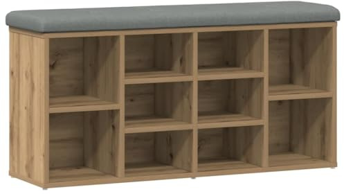 vidaXL Schuhbank Artisan-Eiche 102x32x50 cm Holzwerkstoff