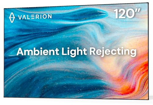 AWOL Valerion 120 Zoll Fresnel- Umgebungslichtunterdrückung-Leinwand, 1,8 dB Gain, 85% Umgebungslichtwiderstand, De-Speckle Design, 16:9 Fester Rahmen für Langdistanz-Projektoren