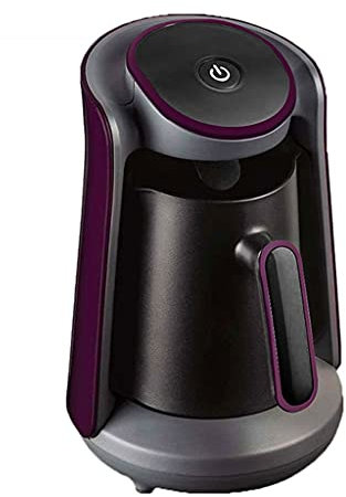Cafetera automática de 600 W, inalámbrica, eléctrica, Moka, portátil, 220 V (Color: Negro) (Morado)