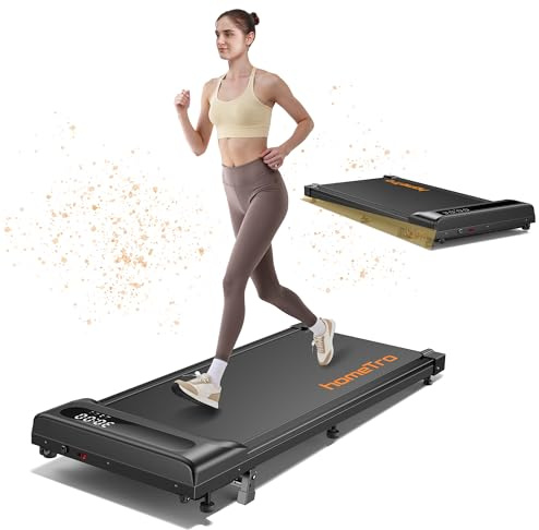 homeTro 9% Incline Walking Pad Treadmills for Home/Office,3.0HP under Desk Treadmill with 120KG Capacity,Magnetic Mute Remote & APP Control Compact Walking/Running Machines for Home