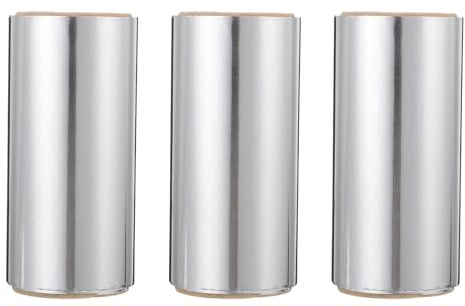 Mobestech 3 Rolls Heavy Duty Hair Highlighting Tin Foil Sheets for Hair Coloring and Nail Polish Removing, Extra Wide Silver Aluminium Foil for Home and Salon Use