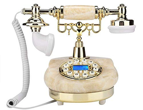 GPDNBIEU, FSK/téléphone Filaire Double système, téléphone Fixe analogique rétro Vintage de Style européen for Cadeaux/Salon