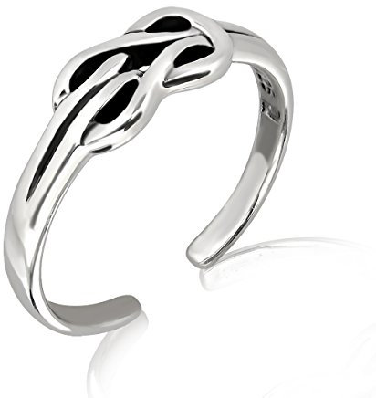 WithLoveSilver 925 Sterling Silber Keltischer Liebesknoten Zehenring