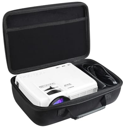 Difícil Eva Viajar Caso para Proyector DR.Q HI-04 con Pantalla de Proyección, 5000 Lux Proyector por Hermitshell（Model HI-04）