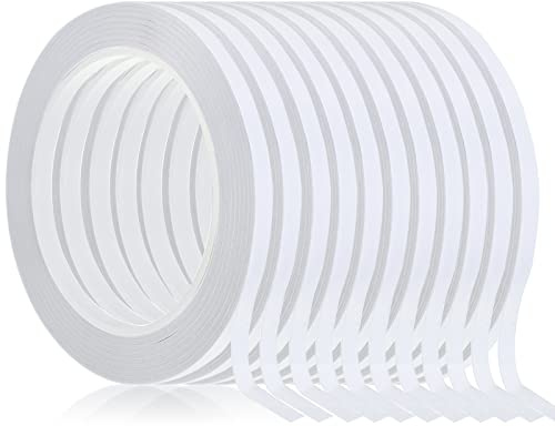 Chuangdi 8 Rolls Double Sided Tapes for Arts, Crafts Photography, Scrapbooking Gift Wrapping Adhesive Sticky Tape Card Making Paper DIY Office Supplies, Each Roll 25 Yards Long (1/4 Inch Wide)