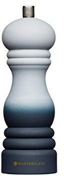 MasterClass Pepper Mill or Salt Grinder with Interchangeable Cap, Plastic, Grey Ombré, 17 cm