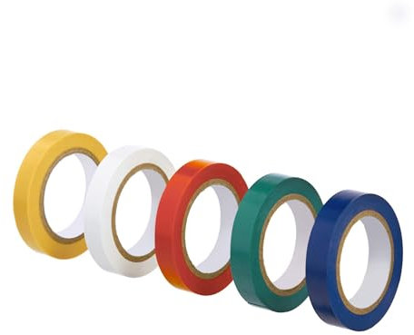 Amazon Basics Electrical Tape, 1/2-inch by 6.66 yard, Multi-Color, 10-Pack, Great for General Home&DIY, Automotive, Electrical, Labeling and Craft Project