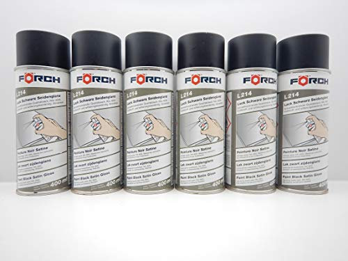 FORCH SCHWARZ SEIDENGLÄNZEND RAL 9005 Lack LACKSPRAY Spray SPRAYDOSE 400ML (6)