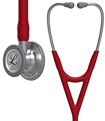 3M Littmann Cardiology IV Diagnostic Stethoscope, 6184, More Than 2X as Loud, Weighs Less, Stainless Steel Chestpiece, 27 Burgundy Tube